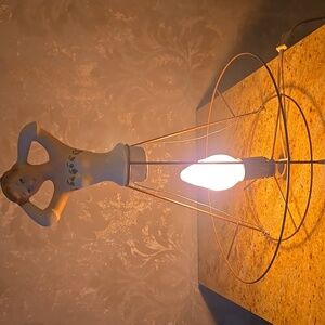 RARE Vintage Boudoir Ceramic Lady Lamp